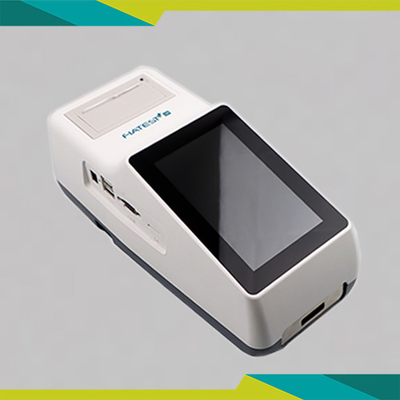 Immunoassay φθορισμού συσκευή ανάλυσης (φορητή), ανίχνευση του φθορισμού εκπεμπόμενη, αλληλεπίδραση αντιγόνο-αντισωμάτων